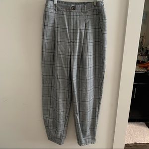 Plaid parachute pants